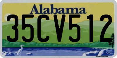 AL license plate 35CV512