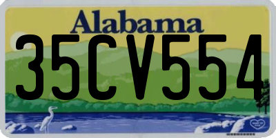 AL license plate 35CV554