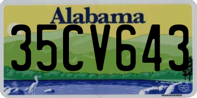 AL license plate 35CV643