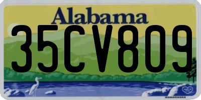 AL license plate 35CV809