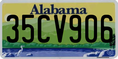 AL license plate 35CV906