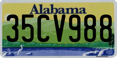 AL license plate 35CV988