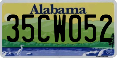 AL license plate 35CW052