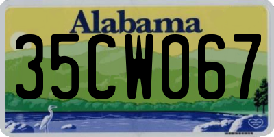 AL license plate 35CW067