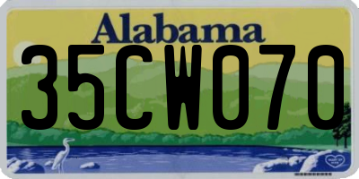 AL license plate 35CW070