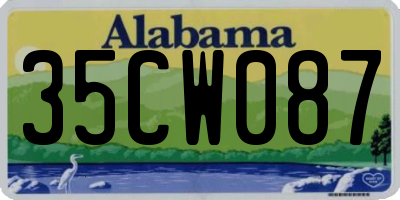 AL license plate 35CW087