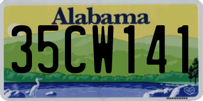 AL license plate 35CW141
