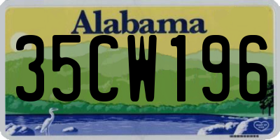 AL license plate 35CW196
