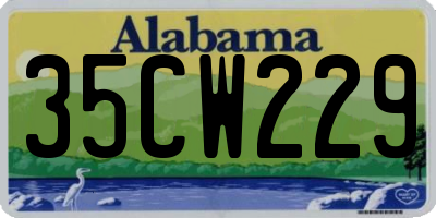 AL license plate 35CW229