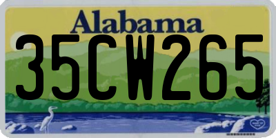 AL license plate 35CW265