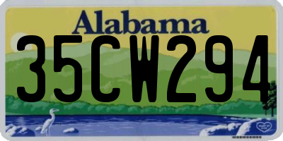 AL license plate 35CW294