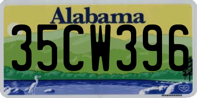 AL license plate 35CW396