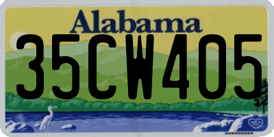 AL license plate 35CW405