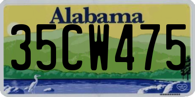 AL license plate 35CW475