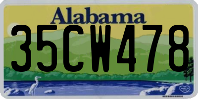 AL license plate 35CW478