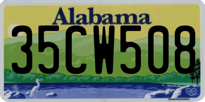 AL license plate 35CW508