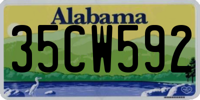 AL license plate 35CW592