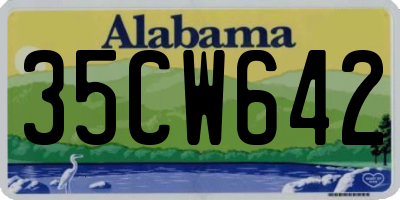 AL license plate 35CW642