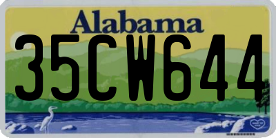 AL license plate 35CW644