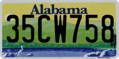 AL license plate 35CW758