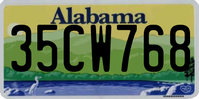 AL license plate 35CW768