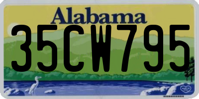 AL license plate 35CW795