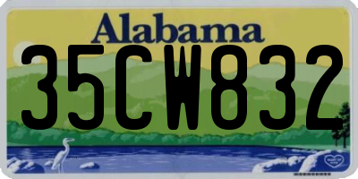 AL license plate 35CW832