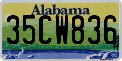 AL license plate 35CW836