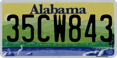 AL license plate 35CW843