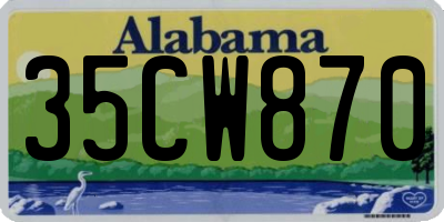 AL license plate 35CW870