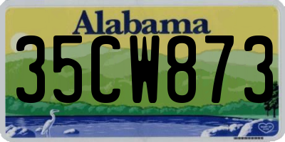 AL license plate 35CW873