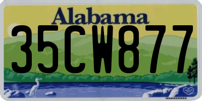 AL license plate 35CW877
