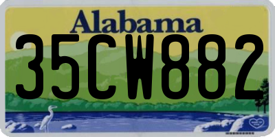 AL license plate 35CW882