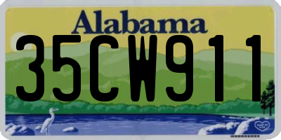 AL license plate 35CW911