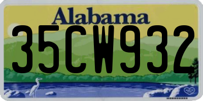 AL license plate 35CW932