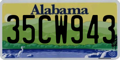 AL license plate 35CW943