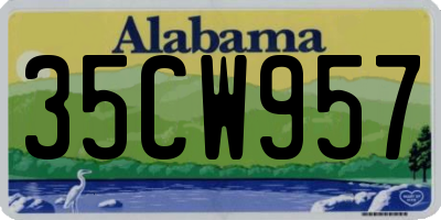 AL license plate 35CW957