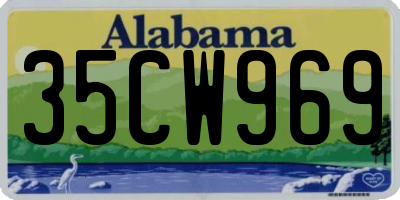 AL license plate 35CW969