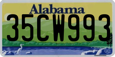AL license plate 35CW993
