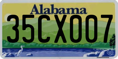 AL license plate 35CX007