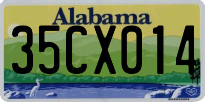 AL license plate 35CX014
