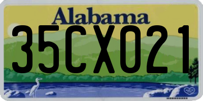 AL license plate 35CX021