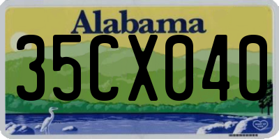 AL license plate 35CX040