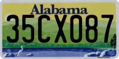 AL license plate 35CX087