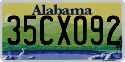 AL license plate 35CX092