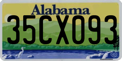 AL license plate 35CX093