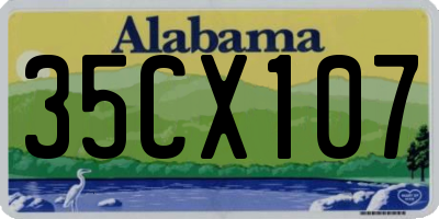 AL license plate 35CX107