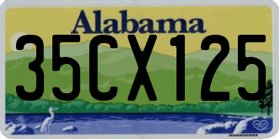 AL license plate 35CX125