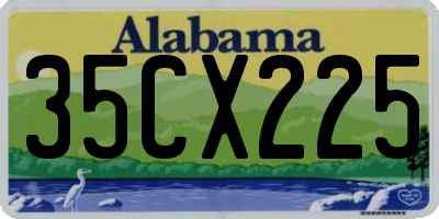 AL license plate 35CX225