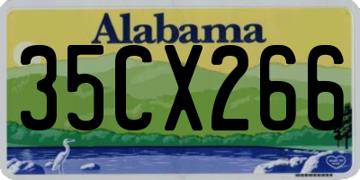 AL license plate 35CX266